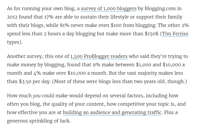 how much do bloggers make
