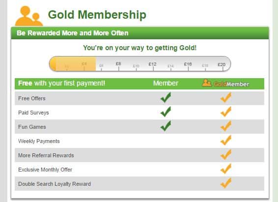 inbox pounds gold membership