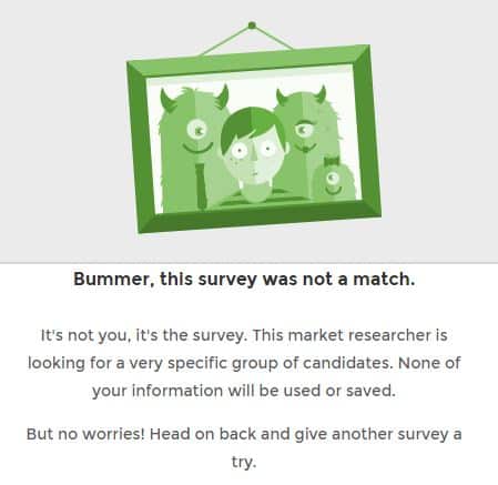 inbox pounds survey not qualified