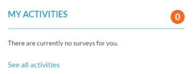 survey bods no surveys, no activities