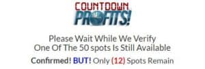 countdown to profits sign up