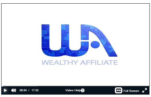 wealthy affiliate video screenshot