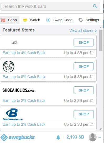 swagbucks search engine