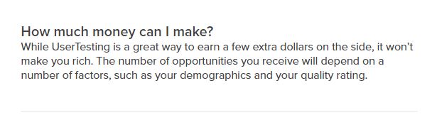 user testing how much can you make