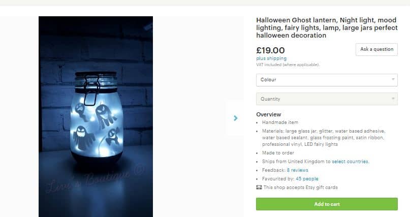 etsy halloween lantern