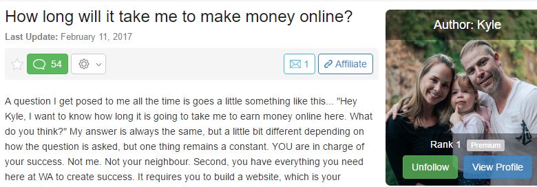 how long will it take me to make money online
