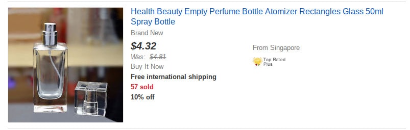 perfume bottles ebay