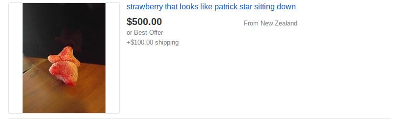 strawberry that looks like patric star ebay