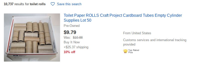 toilet rolls ebay