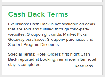 groupon cashback terms
