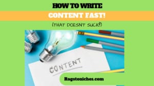 how to write content fast