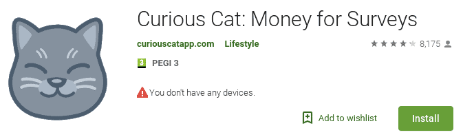 google play curious cat app