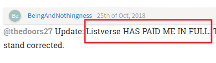 listverse pays in full $100