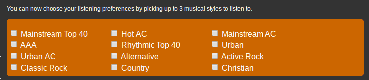 HitPredictor Music Preferences List