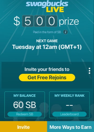 Swagbucks LIVE App Review: Free Cash For Trivia? - RAGS TO ...