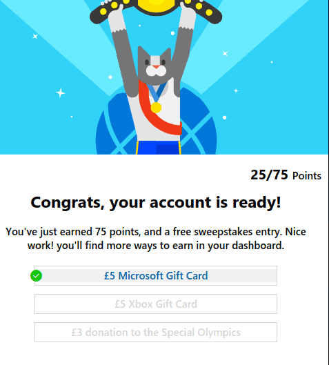 Microsoft Rewards Signing Up