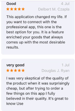 Use review in Google Play