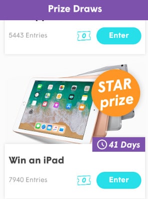 use app prize draws
