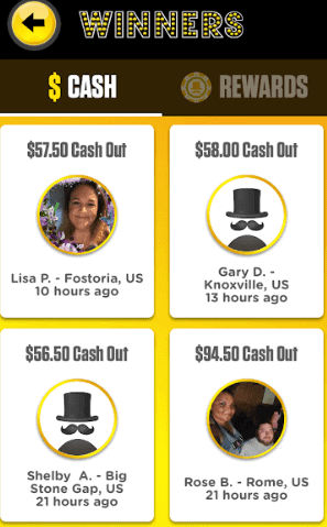 Lucky Day App winners page