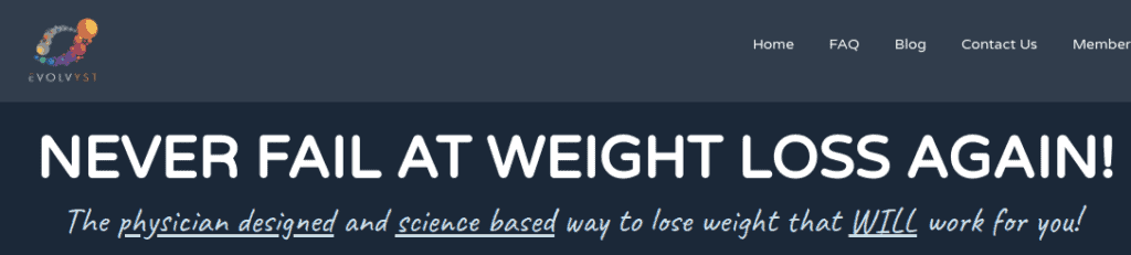 weight loss evolved program