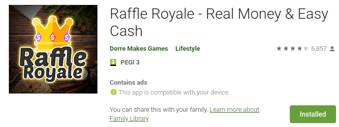 google pay raffle royale review