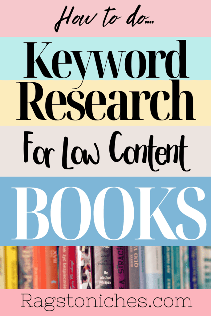 how to do keyword research for low content books on kdp