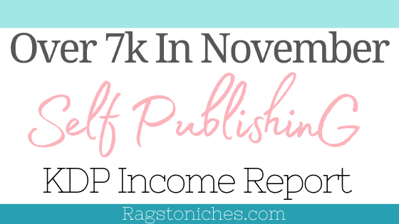 KDP income report for november self publishing low content books 