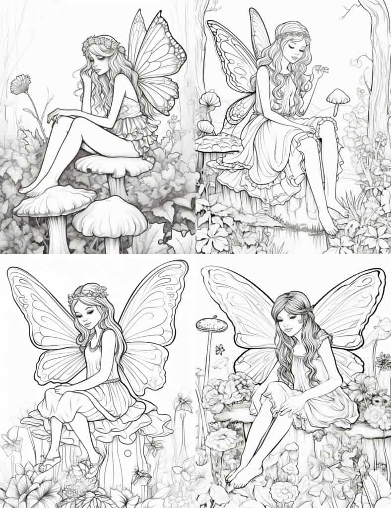 ai coloring fairies